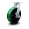 Service Caster 10 Inch Extra Heavy Duty Green Poly on Cast Iron Wheel Swivel Caster with Brake SCC-KP92S1030-PUR-GB-SLB - alternate 1